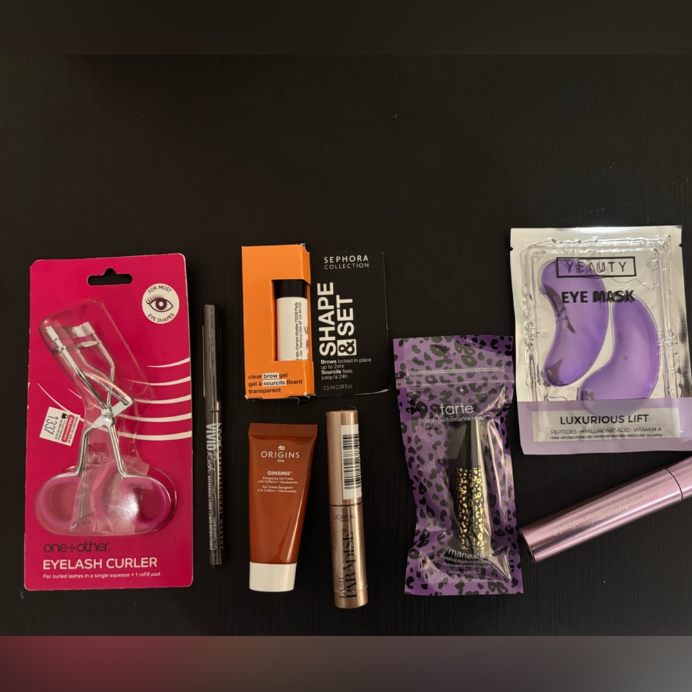 Eye Product Lot of 8 Items, including Tarte, Origins, Nyx, L’Oreal